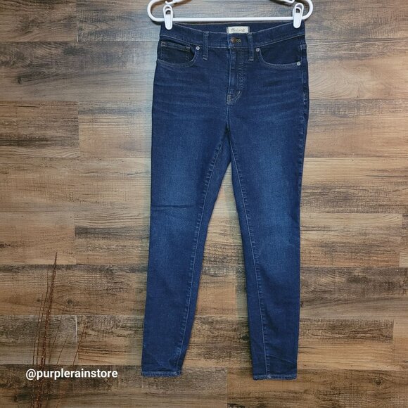 Madewell Jeans 28 Skinny 9" Mid Rise Woodland Wash MA938 Tummy Control Stretch - Picture 1 of 13